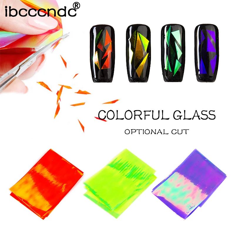 20 шт./лот переводные наклейки для дизайна ногтей с изображением мерцающего