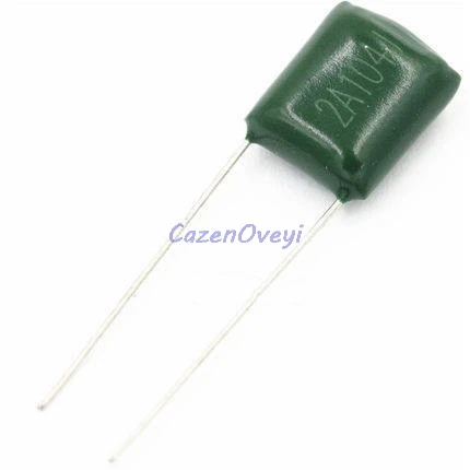 50 шт./лот 2A104J 2A104 100V 0,1 мкФ 100nF 2A104 полиэстеровый пленочный конденсатор