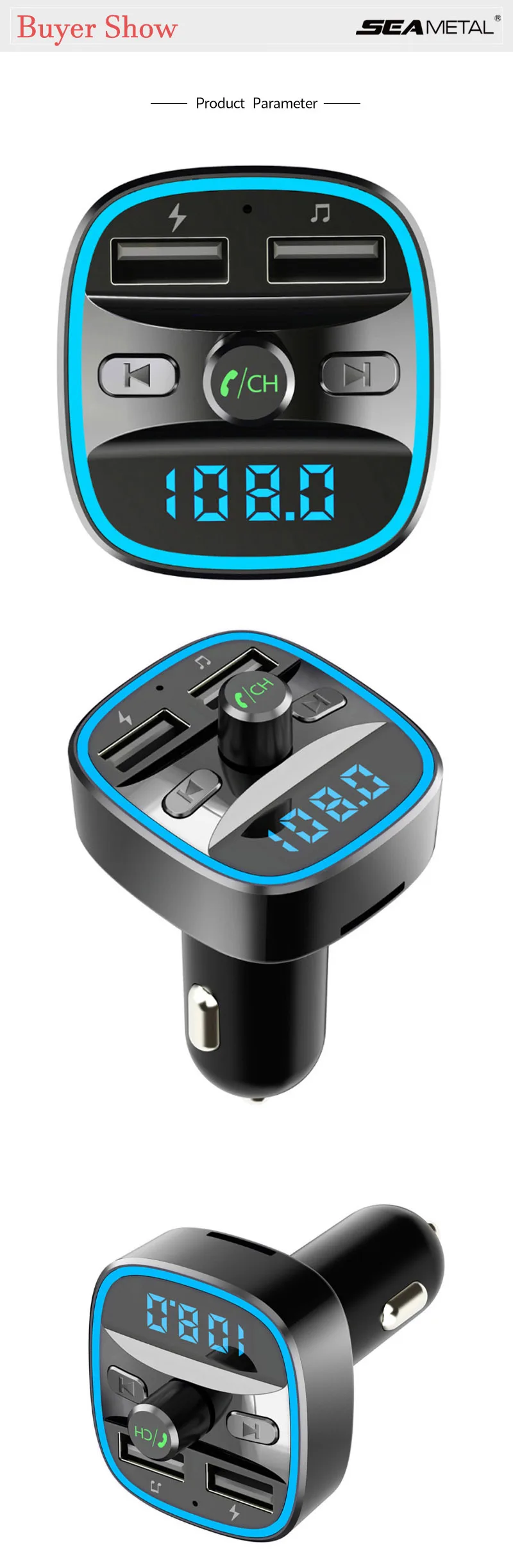 Автомобильный MP3-плеер, Bluetooth, многофункциональное автомобильное USB зарядное устройство, прикуриватель, разветвитель, авто аксессуары для зарядки мобильного телефона