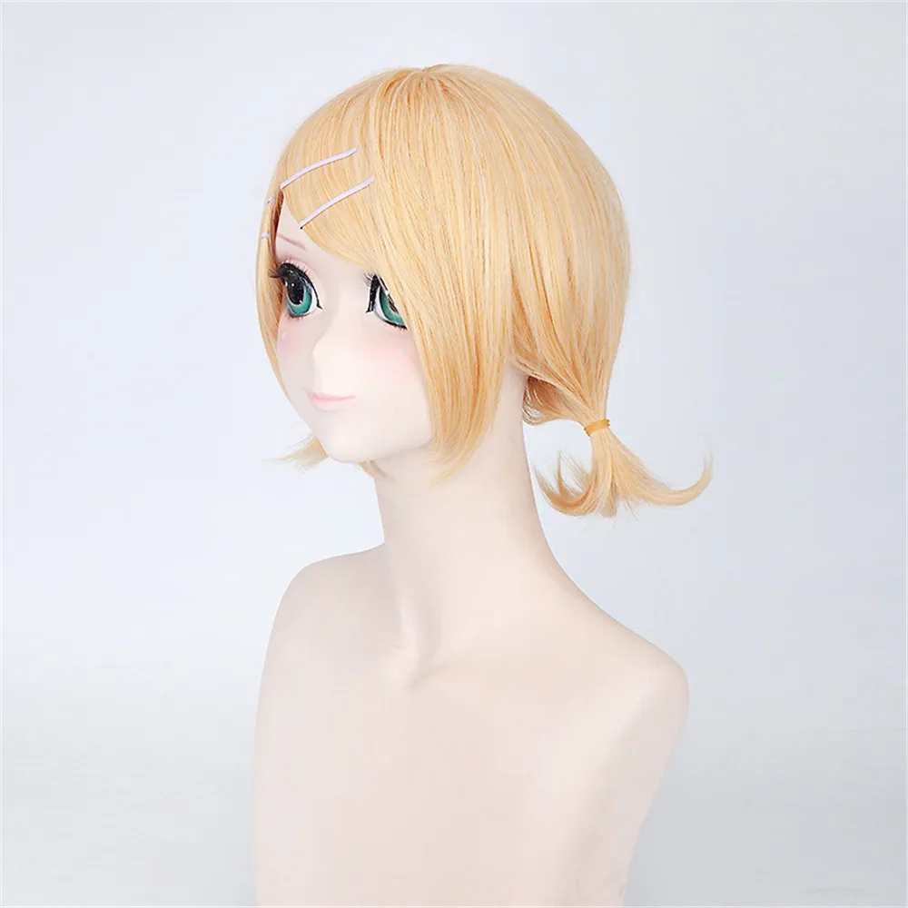 VOCALOID Kagamine Rin Len Wig термостойкие синтетические волосы парики + парик Cap|Костюмы