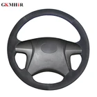 Черный замшевый кожаный чехол рулевого колеса автомобиля для Toyota горlander 2008 2009 2010 2011 2012 2013 2014 Camry 2007-2011