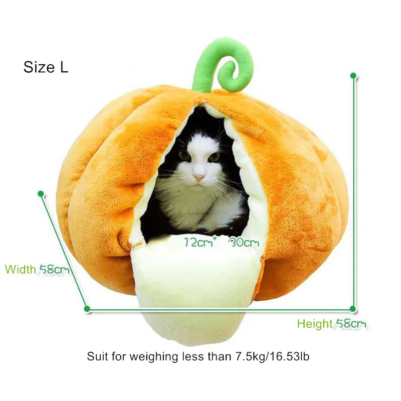 Милая кровать для кошек в форме фруктов мягкая флисовая пещера котят питомники