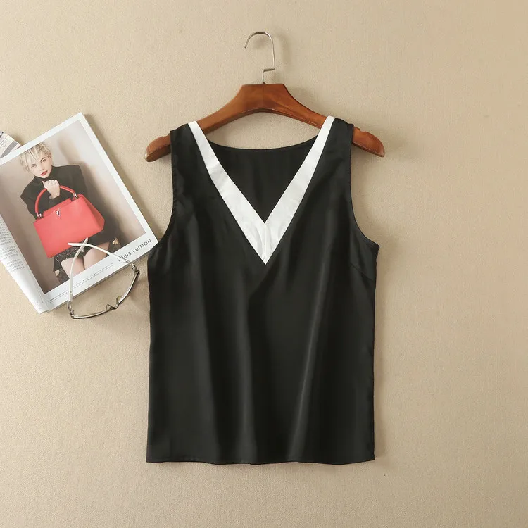 2018 Модные женские два Комплект из 3 предметов жилет без рукавов с принтом в