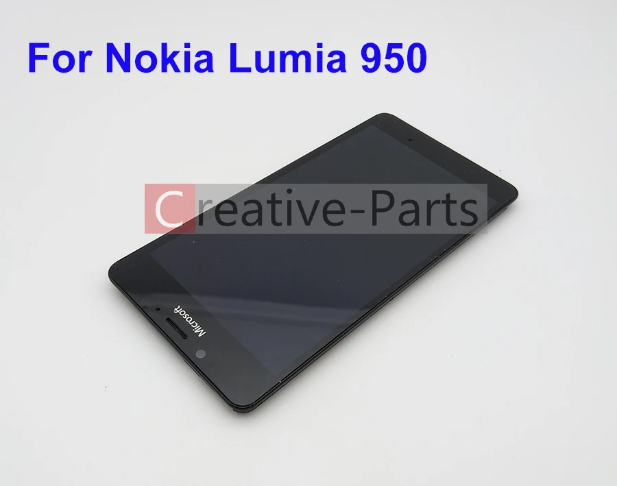 Оригинальный ЖК дисплей для Nokia Lumia 950 черный цвет с рамкой сенсорным стеклом