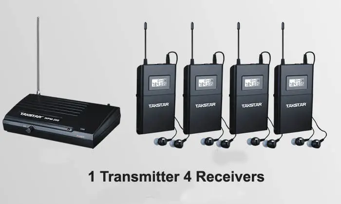 Беспроводная система контроля Takstar WPM 200 UHF беспроводные наушники вкладыши 4