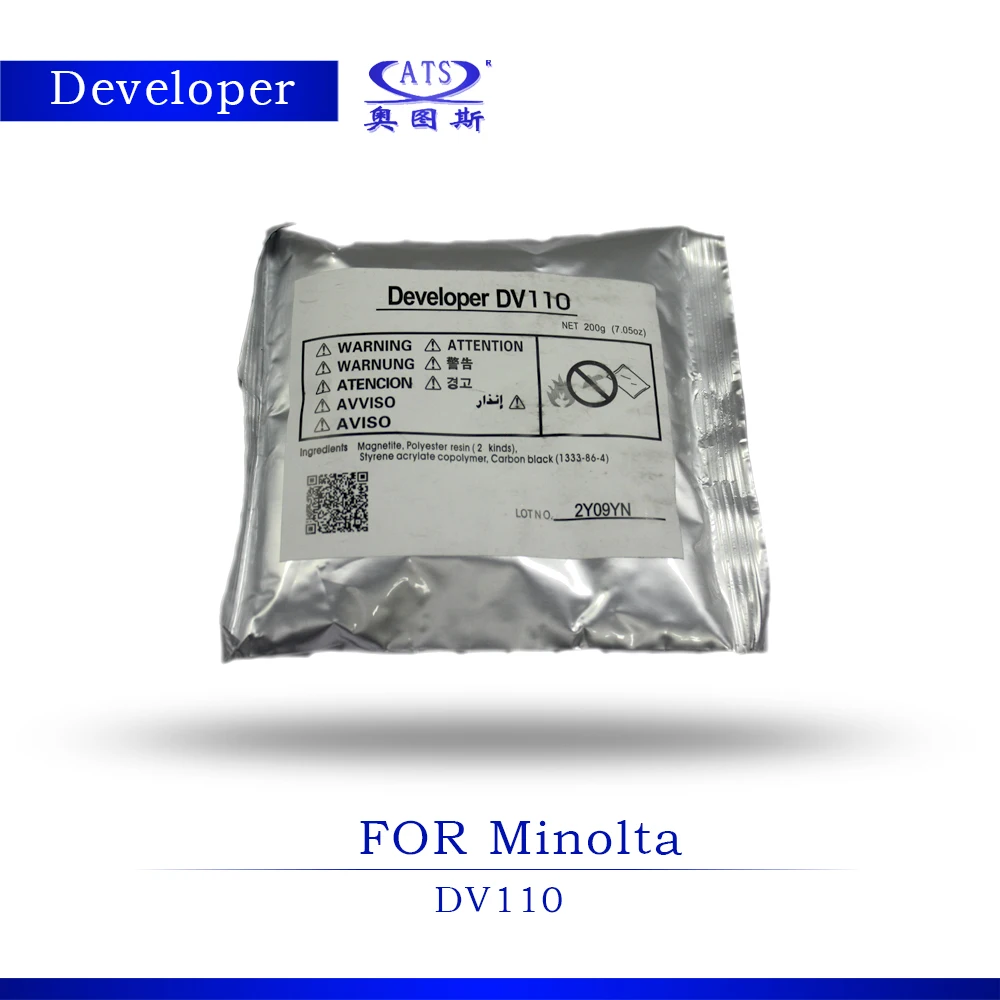 1 шт. 200 г черный порошок разработчика для Minolta DV110 Bizhub 152 183 1611 2011 162 210 163 220 DI181 EP105A|black