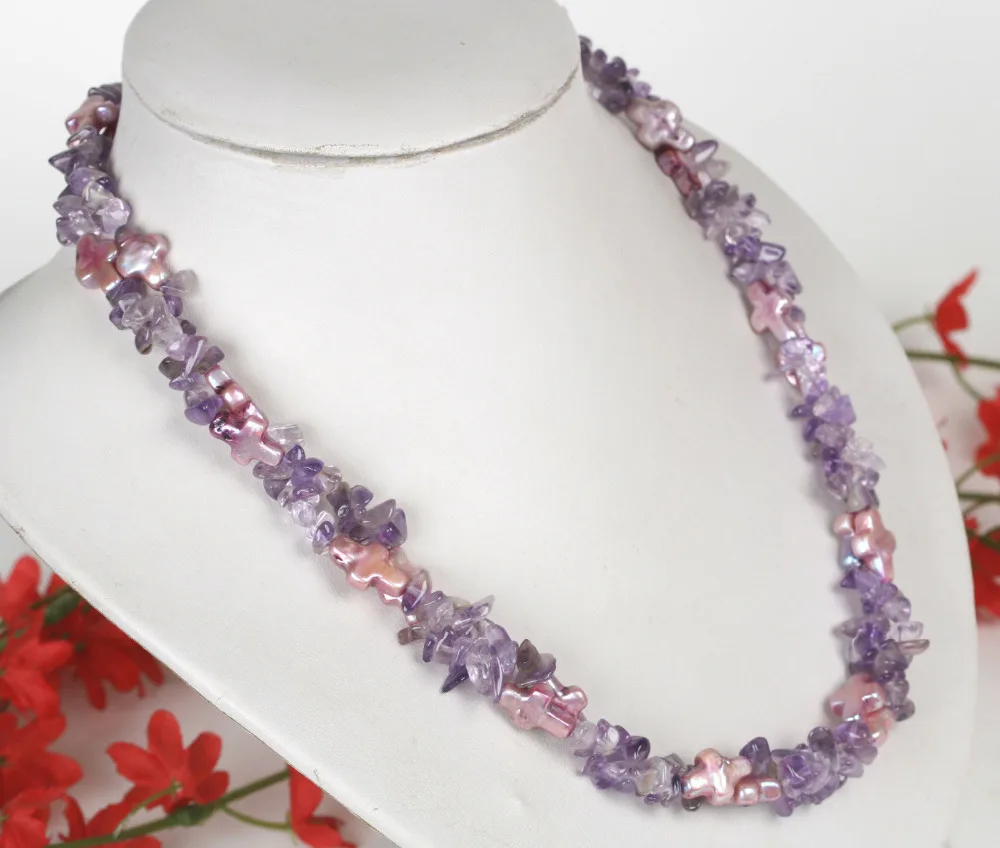 Популярные розовый крест культивированный жемчуг бусины дымчатого кварца