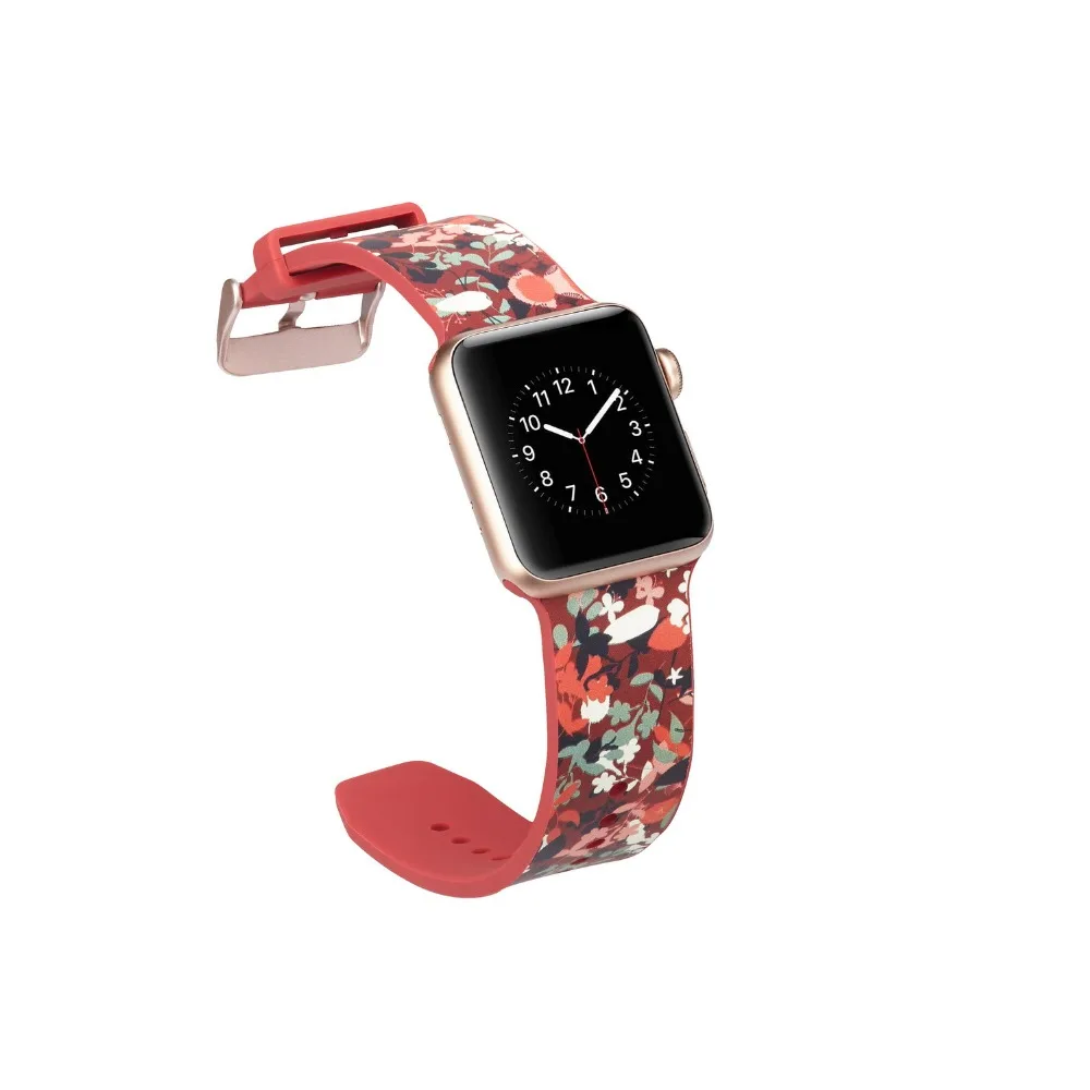 Ремешок для apple watch Группа apple watch 4 3 группа 42 мм 38 мм 44 мм/40 mmiwatch ремешок для часов браслет с принтом аксессуары для часов