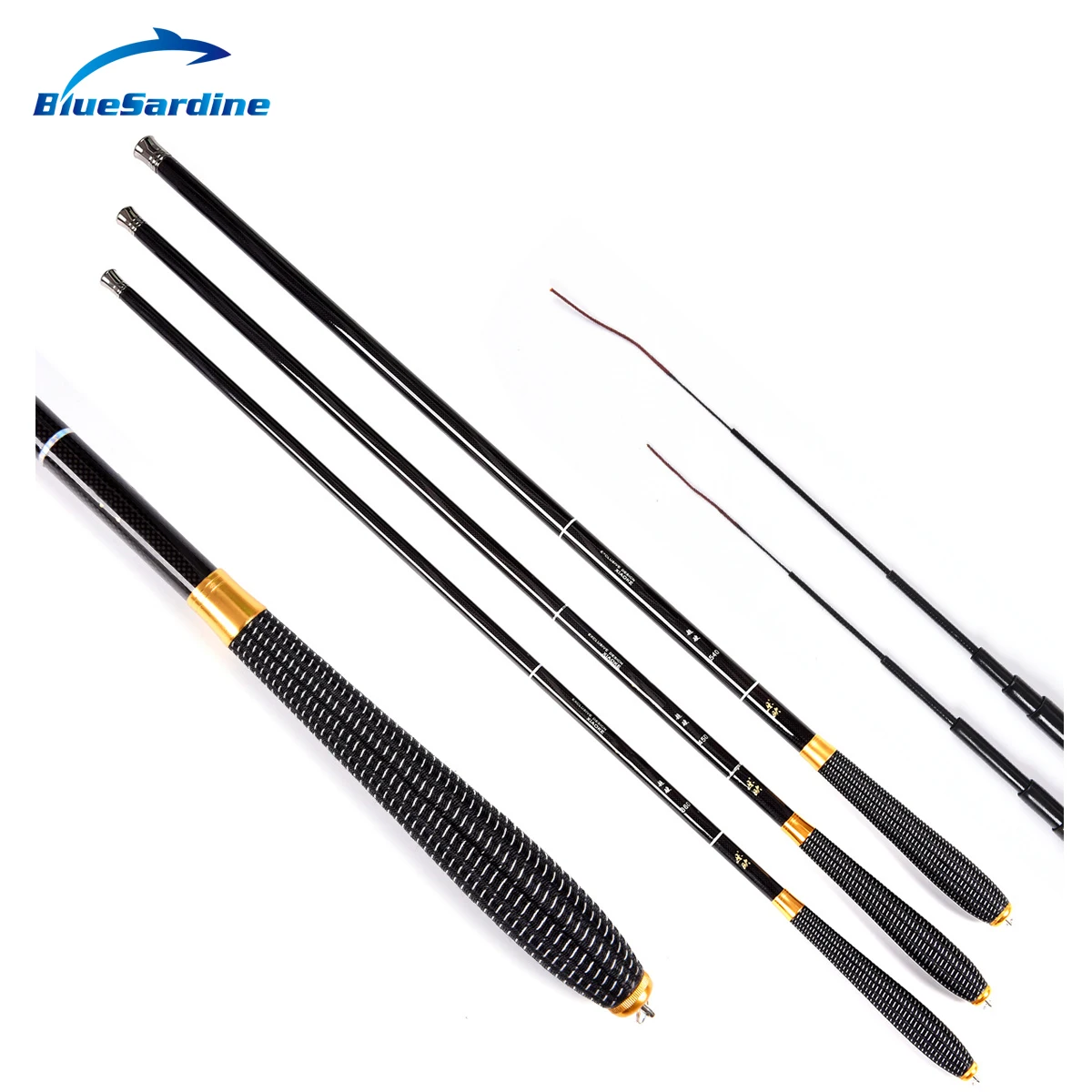 

Карбоновая удочка BlueSardine для ловли карпа, ручная удочка, потоки, ульсветильник Кая телескопическая рыболовная снасть, 2,7 м, 3,6 м, 4,5 м, 5,4 м