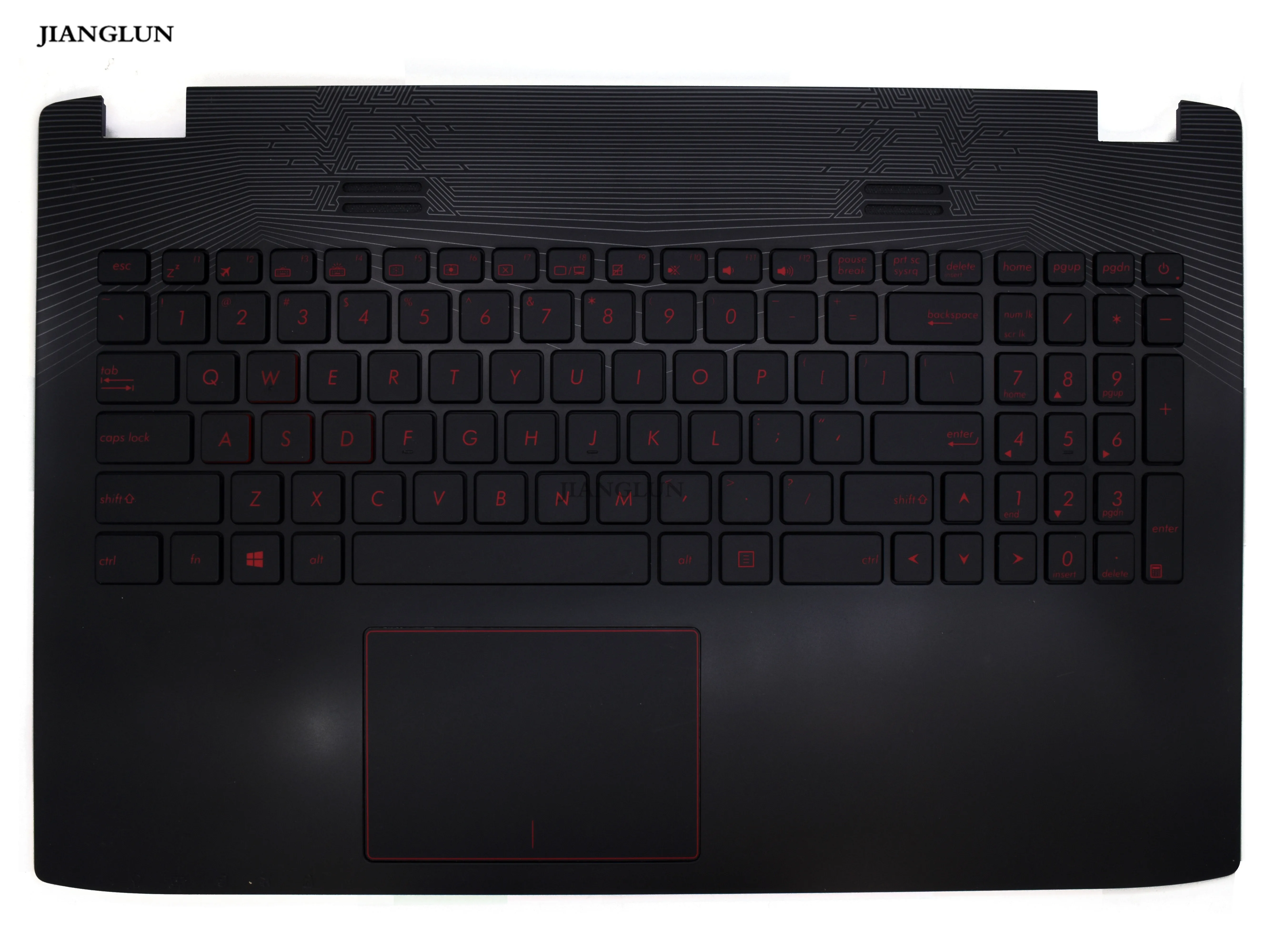 

JIANGLUN для Asus GL552J полный комплект для упора для рук (с сенсорной панелью и клавиатурой с раскладкой US и подсветкой)