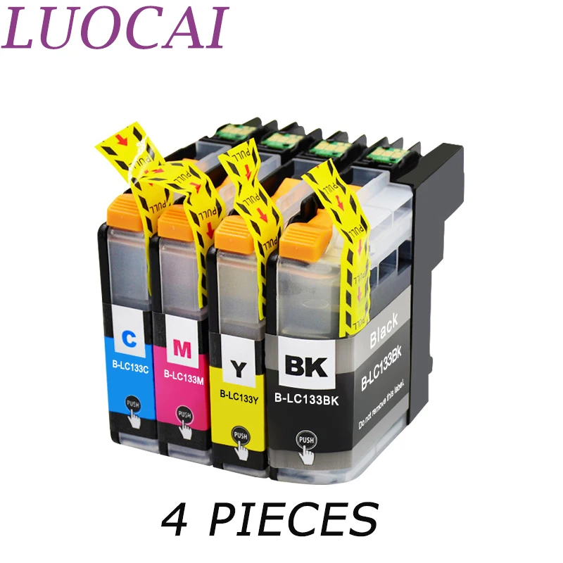 

Совместимые чернильные картриджи LC133 LuoCai для принтеров Brother MFC-J245 J470DW J475DW J650DW J870DW J4410DW J4510DW, 4 шт.