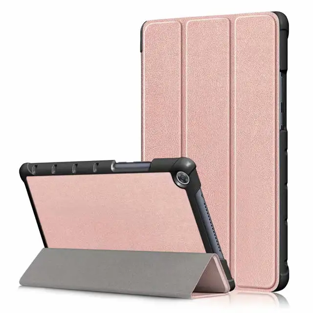Умный чехол из искусственной кожи для huawei MediaPad M5 Lite 8,0 JDN2-AL00/W09 8," чехол для планшета с функцией автоматического сна/пробуждения+ подарки - Цвет: Rose Gold
