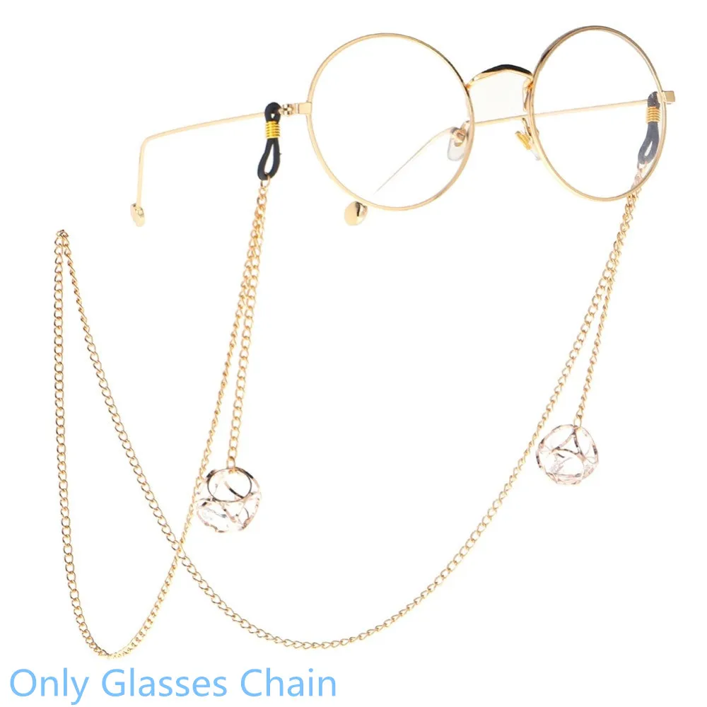 Hot Sale Glasses Chain Women Gold Color Metal Sunglasses Fashion Mini Crown Pendant Eyeglass Lanyard Rope Jewelry |