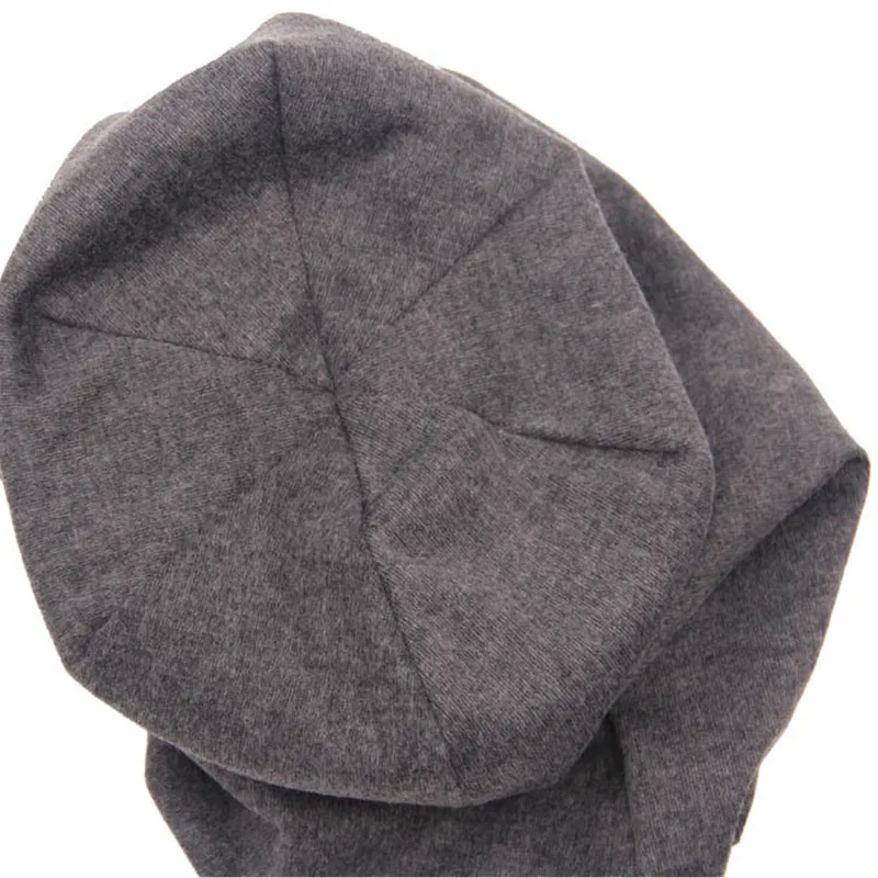 Одноцветная вязанная хлопковая шапка унисекс модная мужская и женская Шапка