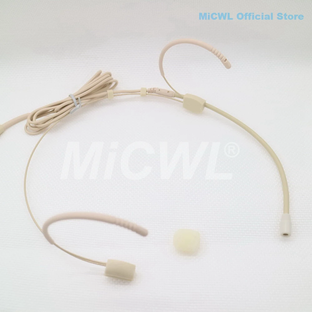 Новый бежевый гарнитурный микрофон HeadMic для радиосистемы Shure XLR 4Pin mini TA4F с однонаправленным микрофоном Omnidirectional Mic.