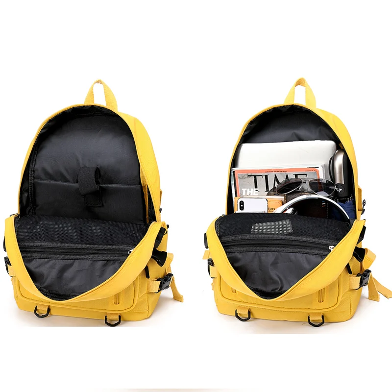 Рюкзак женский с usb-зарядкой желтый новый дизайн | Багаж и сумки