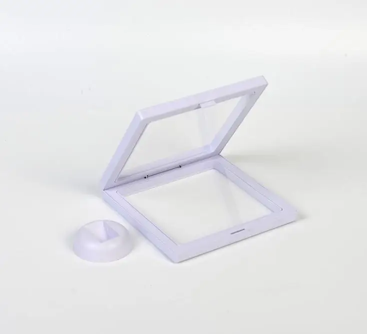 40pcs 160*160*20mm Clear PET Membrane box Holder Floating Display Case Earring Gems Ring Jewelry Suspension Packaging Box SN1895 | Дом и сад