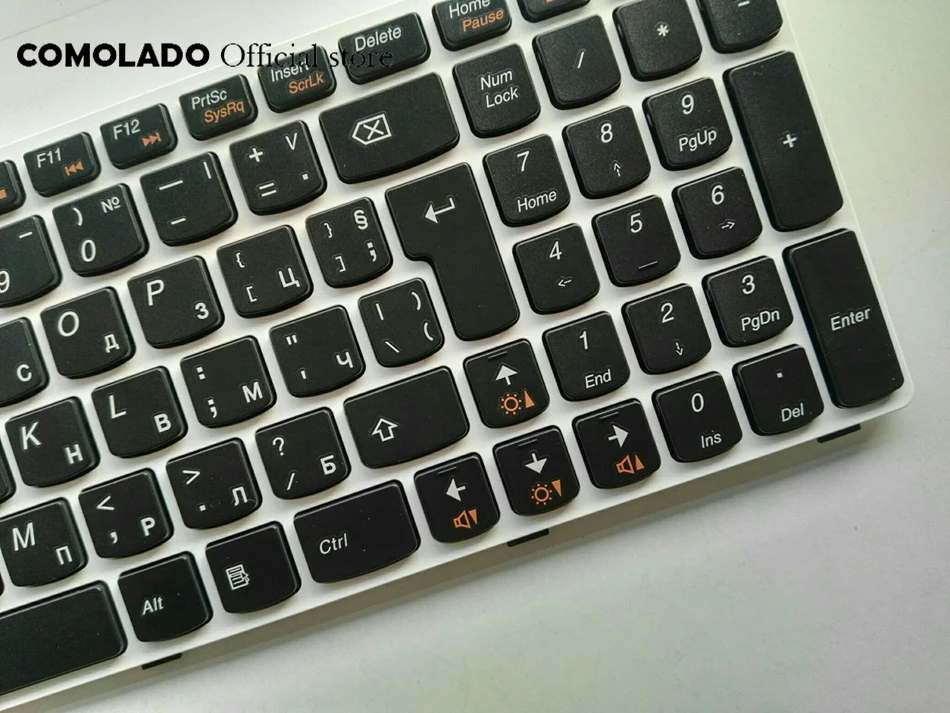 BG Болгарская Клавиатура для ноутбука Lenovo G580 Z580A G585 Z585 G590 белая рамка
