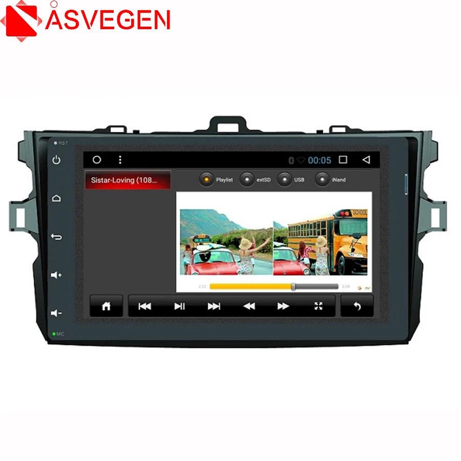 

Asvegen 9'' Car Android 7.1 Quad Core Bluetooth Multimedia Center Car Audio Video Player GPS Navigation For Toyota Corolla 2007