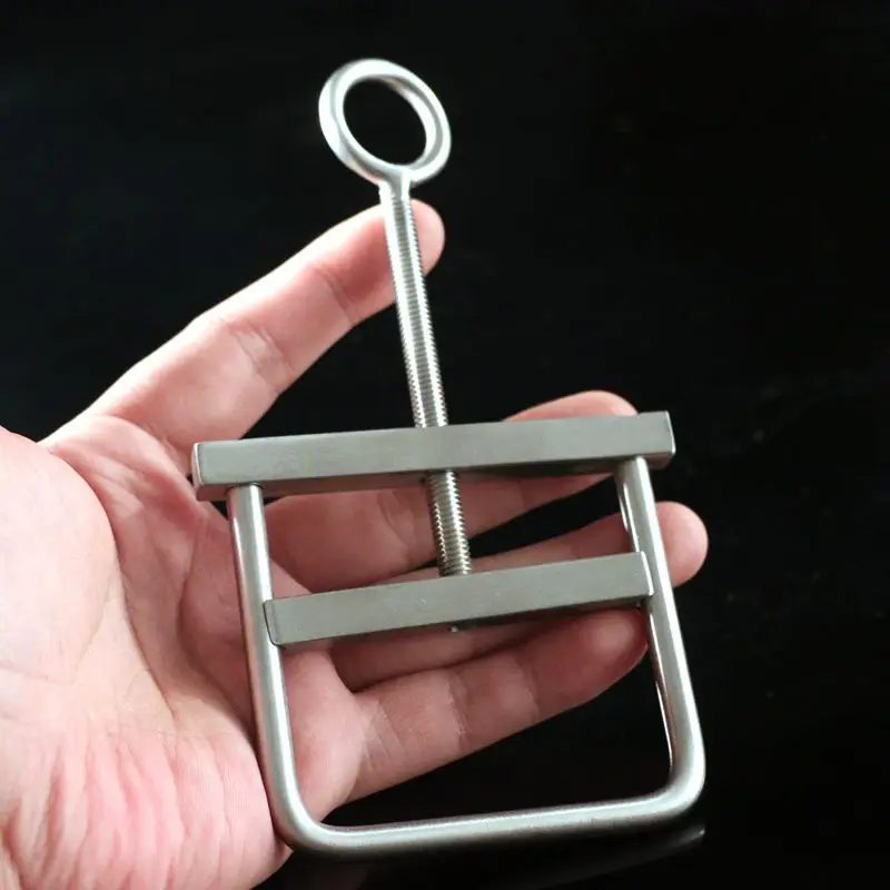 Эротический стальной зажим для мошонки носилки пениса соковыжималка яичек