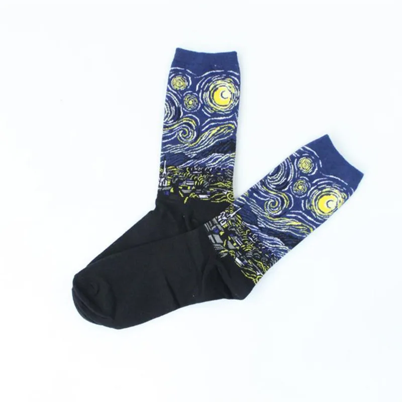 Осенне зимние ковбойские рождественские носки с абстрактным принтом Моны Лизы