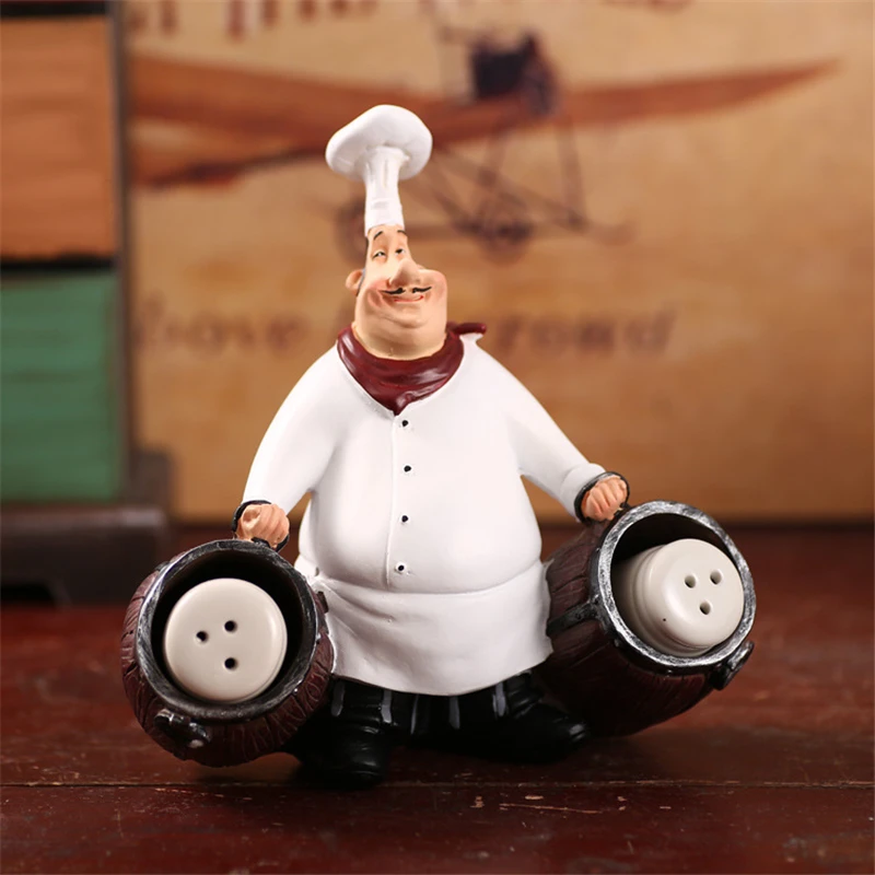 Американский Стиль Творческий смолы Кук соль перец шеф-повар белого Top Hat