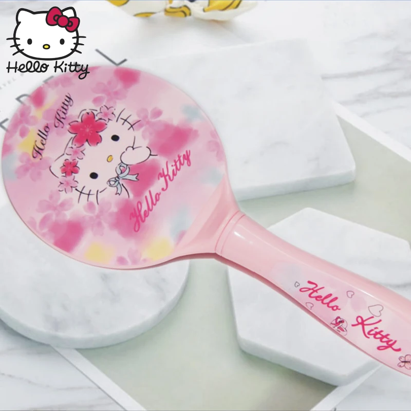 Косметическое зеркало Hello Kitty портативное пластиковое для макияжа 1 шт. милый