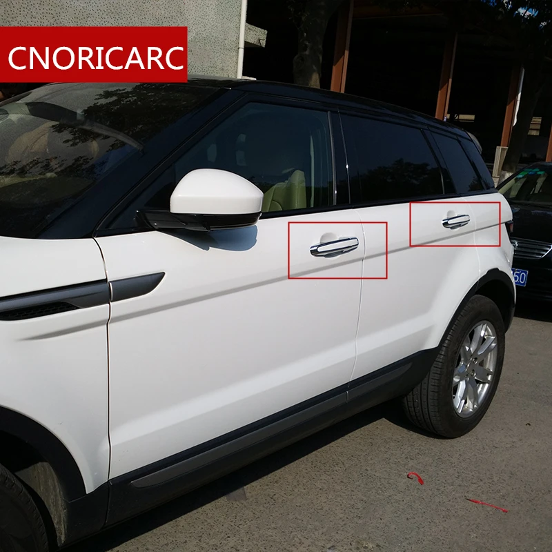 CNRICARC 8 шт. Наружная ручка двери автомобиля декоративная Обложка наклейки Хром ABS
