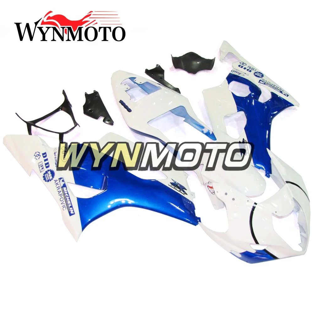 

Blue White Complete ABS Injection Fairings For Suzuki GSXR1000 K3 2003 2004 Motorbike Fairing Kits Covers Bodywork
