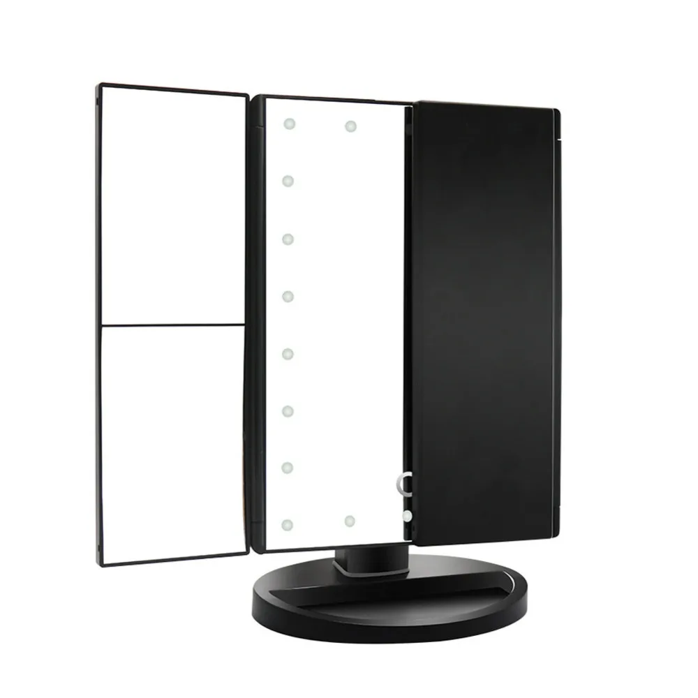 Светодиодный Сенсорный экран 22 зеркало для макияжа с лампой Настольный макияж