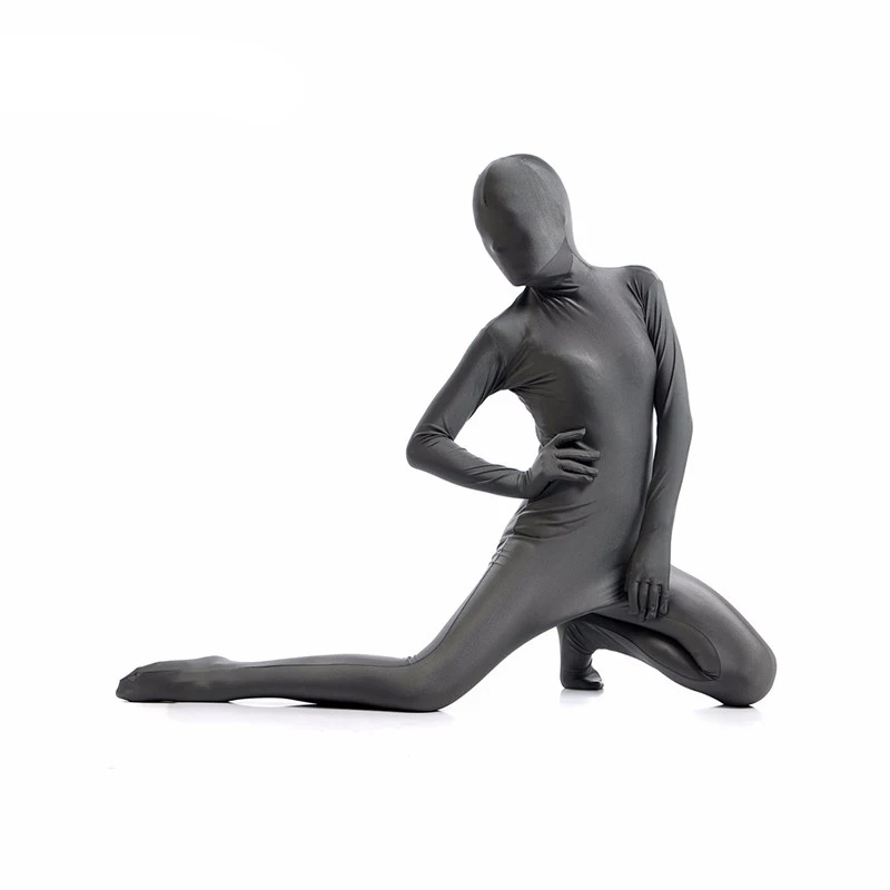Комбинезон Zentai Женский 24 часа цвет темно-серый спандекс комбинезон для Хэллоуина