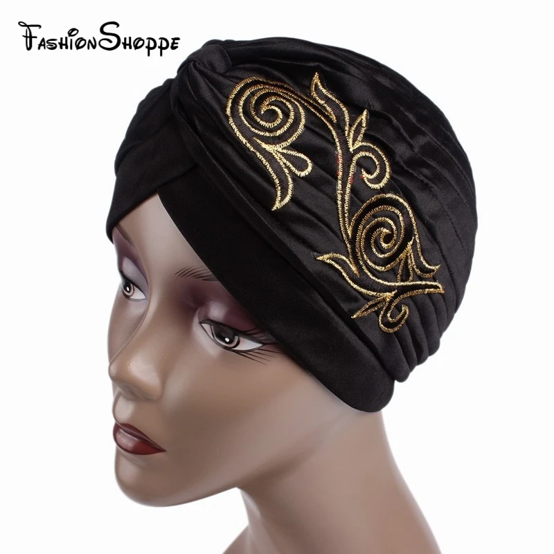 2018 модная женская облегающая шапочка с вышивкой в виде рака шарф тюрбан головная