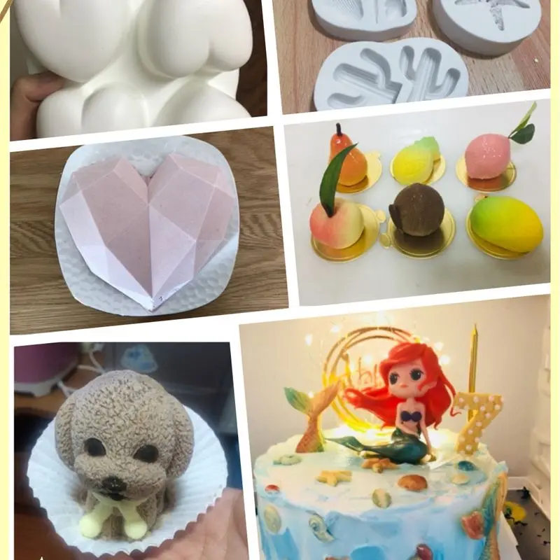 Прекрасная собака силиконовая мышь Плесень 3D мороженое торт Gelato Гато инструмент ручной форма для мыла свеч для Craft Смола глина отделка