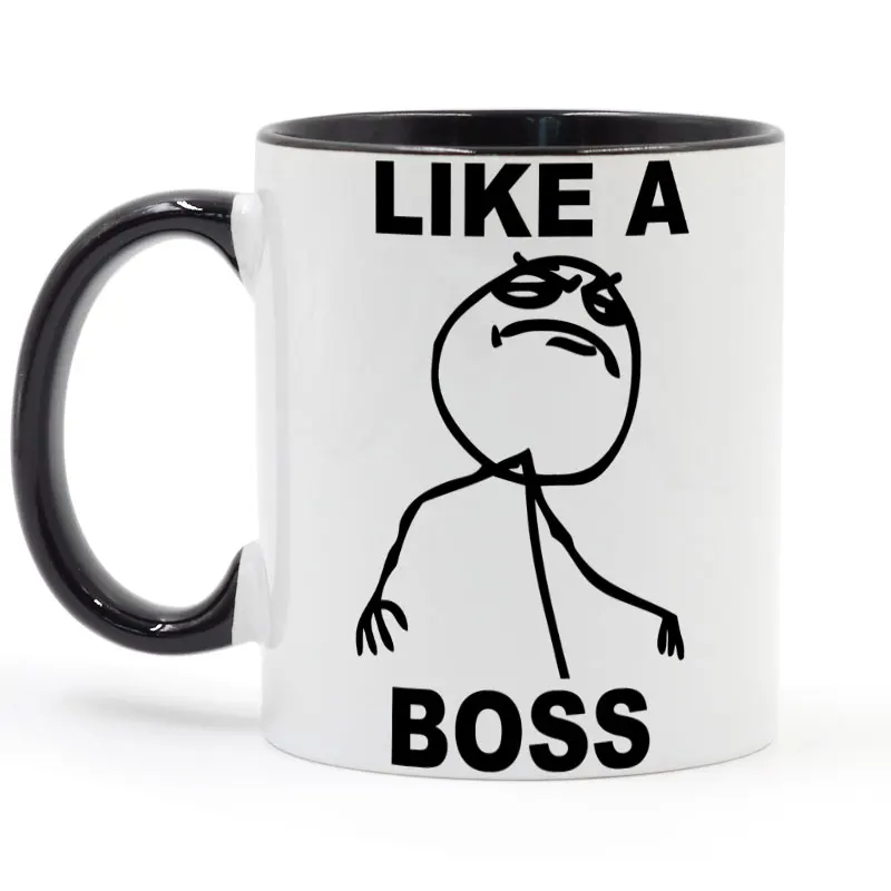 С надписью Like A Boss мем кружка Кофе молока Керамика чашка с возможностью