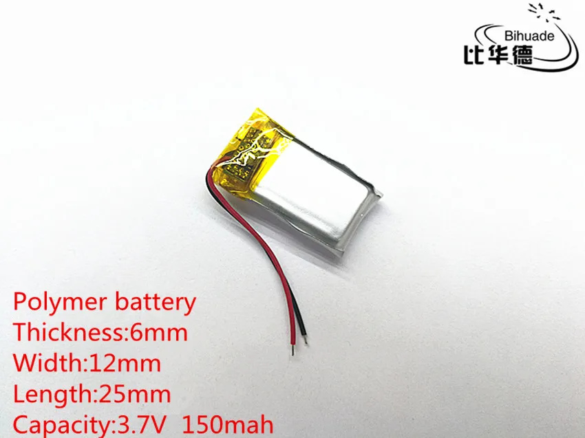 3 7 V 150mAH 601225 PLIB (полимерный литий ионный/литий ионный аккумулятор) для умных часов