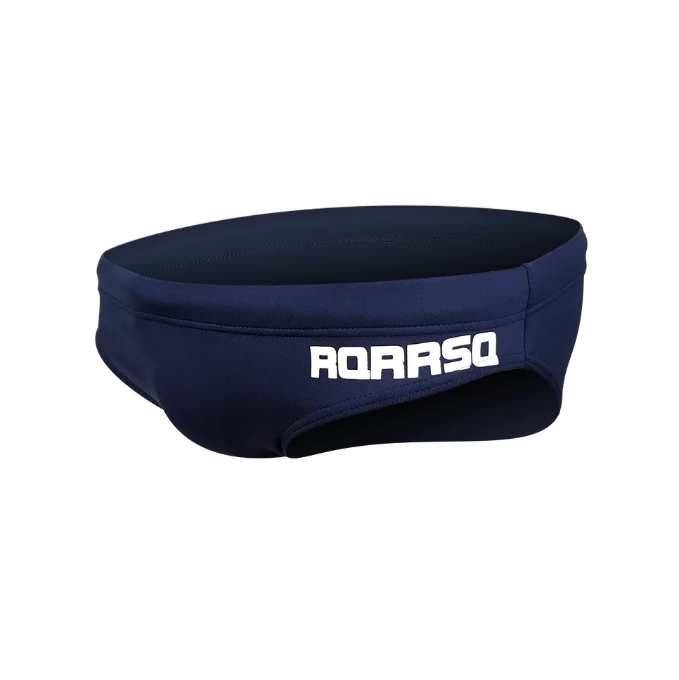 navy white Rqrrsq новые мужские плавательные трусы летние пляжные мужские купальники, мужские бикини, треугольная доска из купальный костюм Sunga плавки - Цвет: navy white