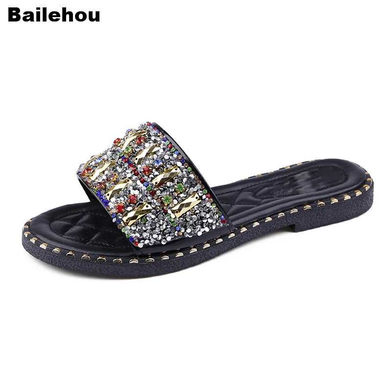 Женские тапочки Bailehou новые модные Брендовые однотонные туфли на плоской подошве