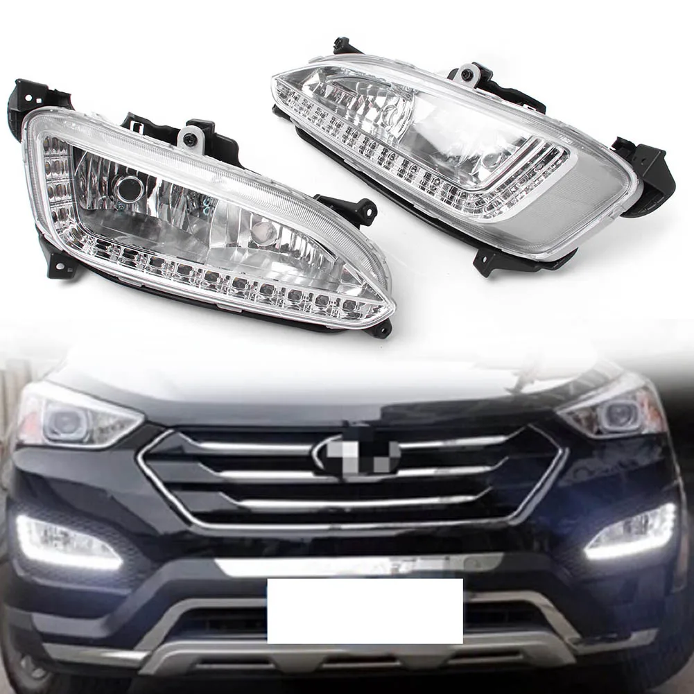 Для Hyundai IX45 Santa Fe 2013 2014 2015 Автомобильный светодиодный DRL Дневной светильник