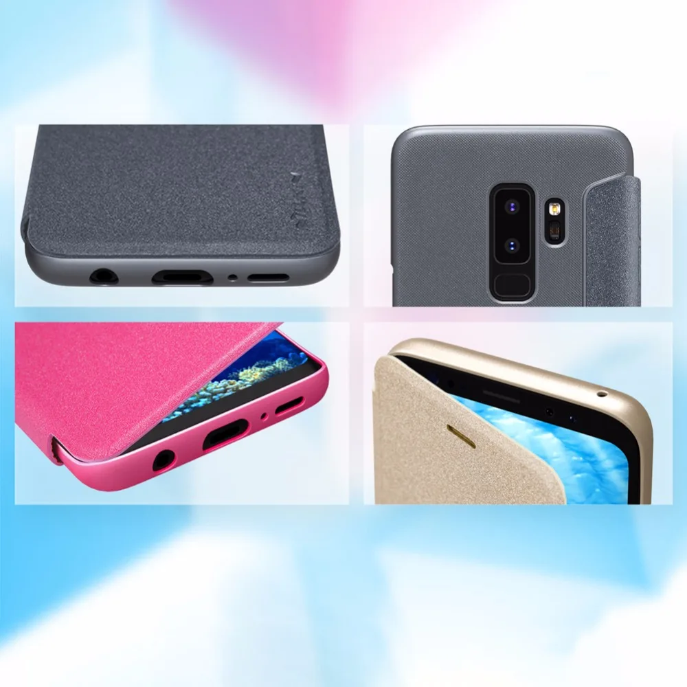 Чехол для телефона Samsung Galaxy S9 + NILLKIN Sparkle ультра тонкий кожаный чехол откидная