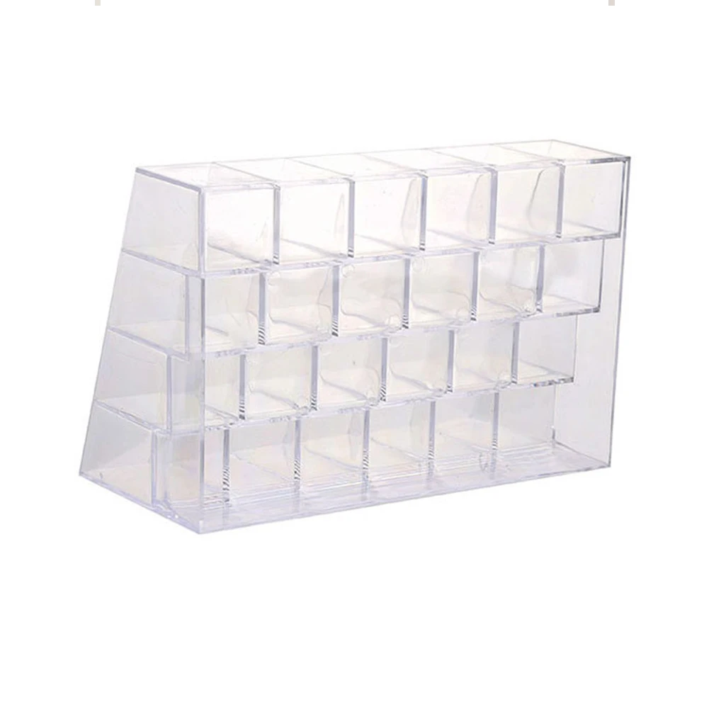 Прозрачный 24 Сетки подставка для помад на витрине косметический Органайзер