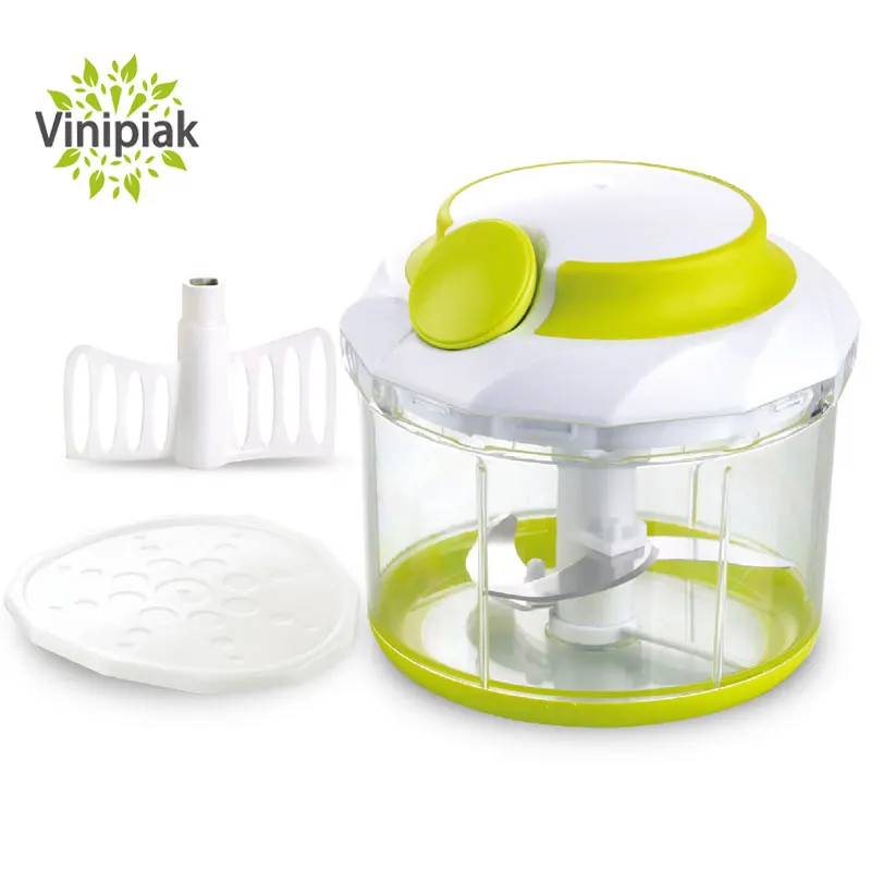 

Vegetable Food Chopper Egg Blender Stainless Steel Blade Manual Mincer Food Storage Container Kitchen Portable Onion Nut Chopper