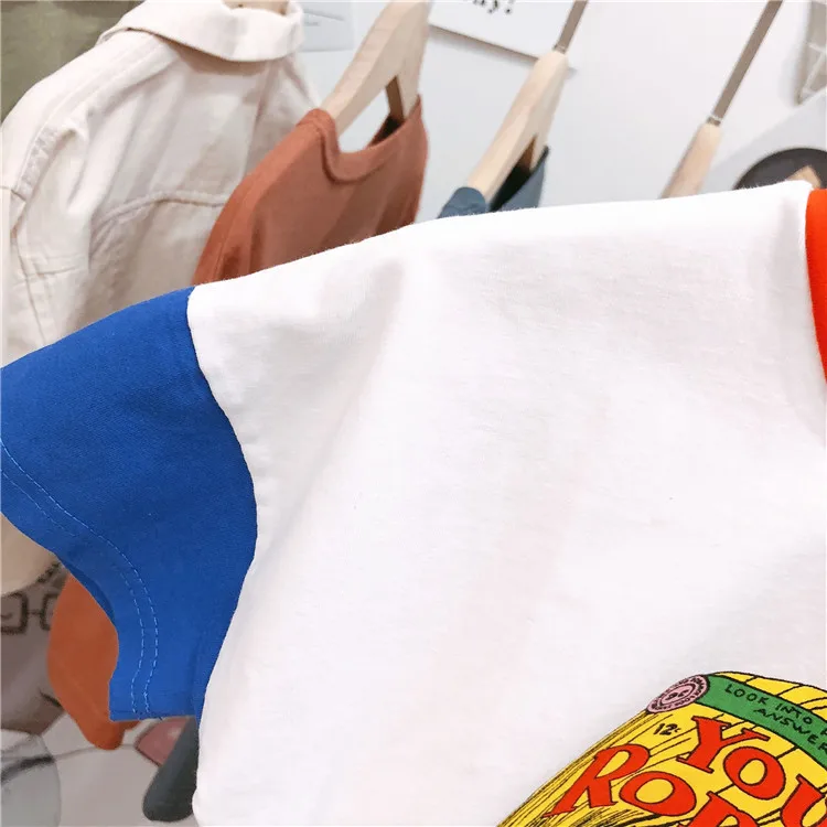 

Little boy cool shorts outfits cotton print hot sell kids clothing set summer