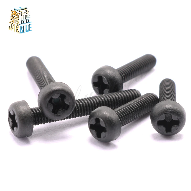 10PCS-M6*10/12/15/20/25/высокое качество обслуживания черные круглые головки Круглые нейлоновые шурупы/сковорода пластиковые винты/круглые пластиковые винты