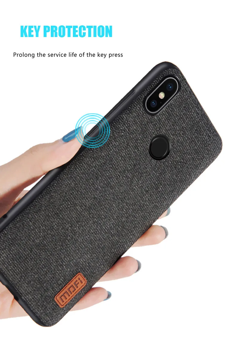 Чехол для mi A2, чехол MOFI для xiaomi mi A2, задняя ткань, деловой чехол для xiaomi mi 6X, чехол с мягкими силиконовыми краями mi A2, полный Чехол