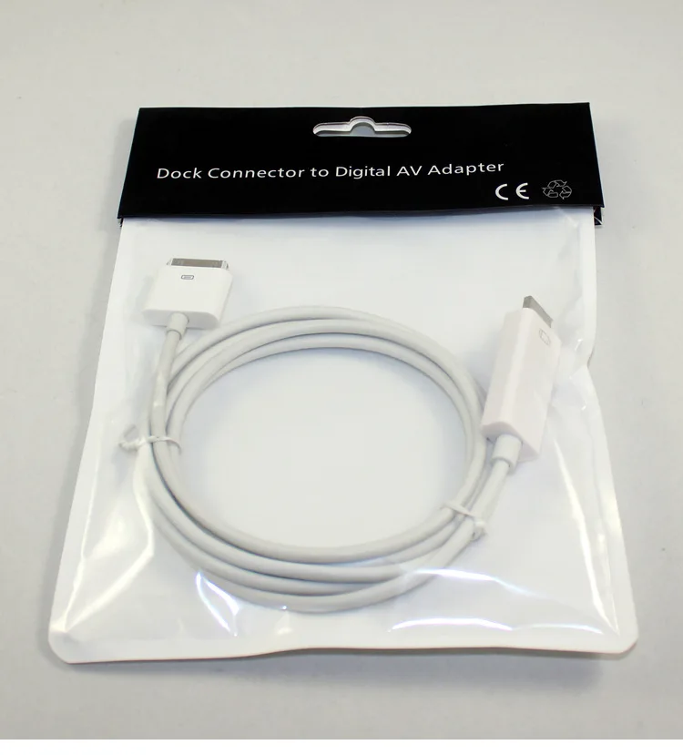 250 шт./лот * для ipad к HDMI кабелю 6 футов/1 8 м док разъем HDTV аудио видео кабель адаптер