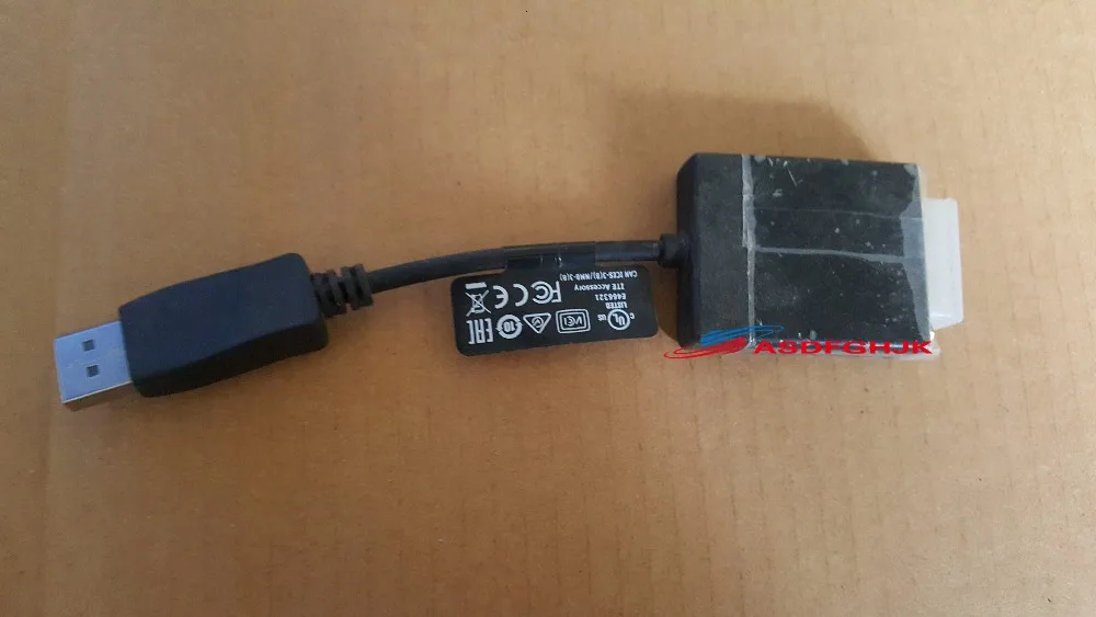 Оригинал для Dell DisplayPort-DVI одноканальный Адаптер DP/N: 0KKMYD фотография полностью