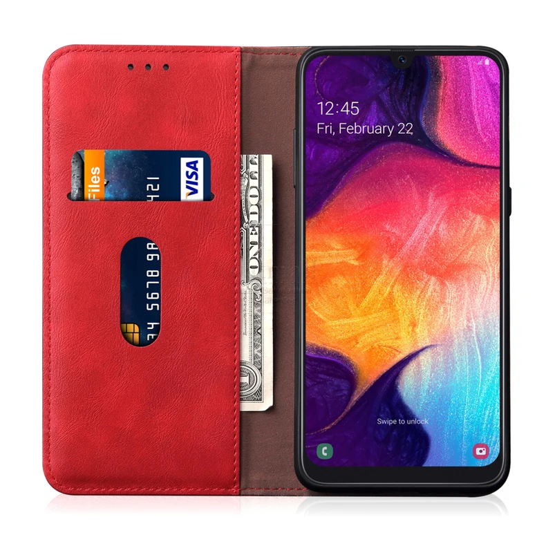 Винтажный кожаный чехол-книжка для samsung Galaxy A30 A50 A70 A70S A20, Роскошный кошелек с подставкой для карт, Магнитный чехол-книжка, повседневный чехол для телефона