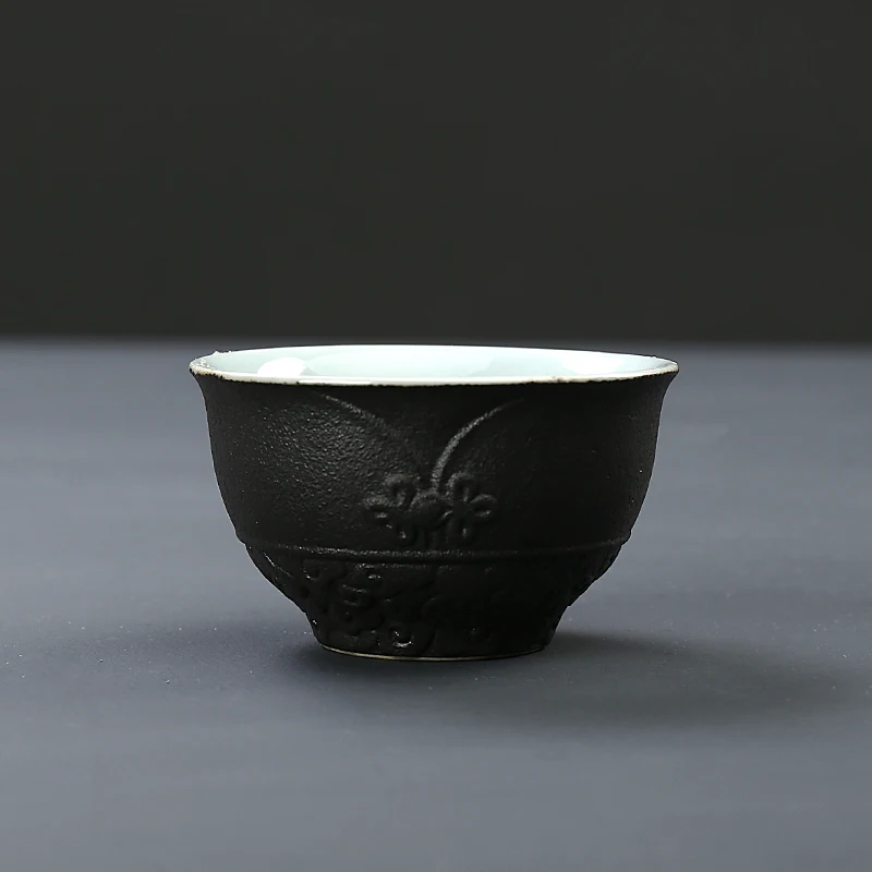 50 мл Черный дзен в японском стиле винтажная глазурованная грубая керамическая