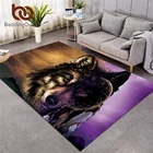 Большие ковры BeddingOutlet с изображением волка для гостиной, Льва, Ловец снов, нескользящий ковер фиолетового и коричневого цветов, 122x183 см, оптовая продажа
