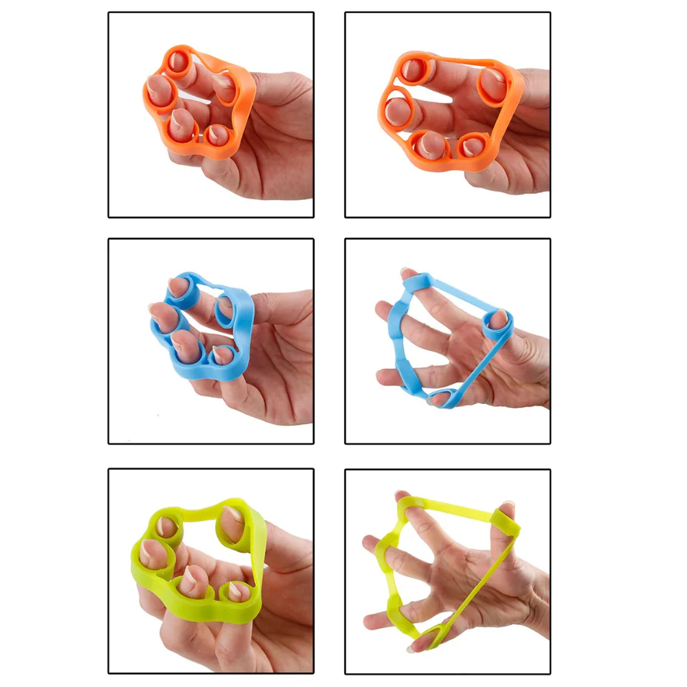 

Resistance Bands for finger unisex 6 pcs/set ABS Silicone trainer Fitness Equipments hands trainning ring